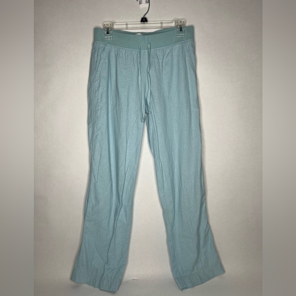 Sonoma Pants - Sonoma Goods For Life S Pants Linen Blend Aqua Blue 4 Beach Pool Cover Wide Leg